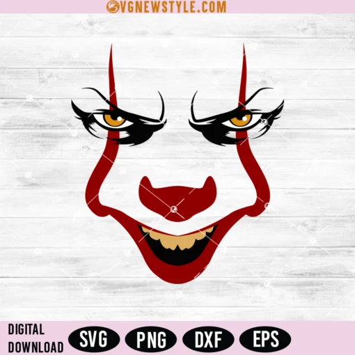 Pennywise Face Svg