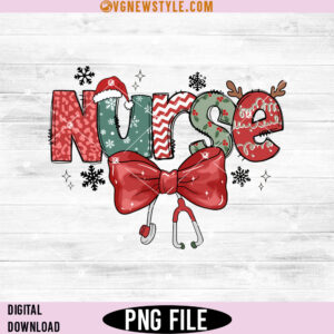 Christmas Nurse Png, Nurse Life Christmas Png, Instant Download