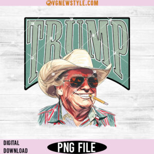 Cowboy Trump PNG, Political Digital Download for Cricut & Crafts