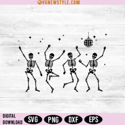 Disco Dancing Skeletons SVG