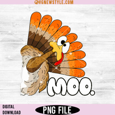 Funny Thanksgiving Turkey Moo Png