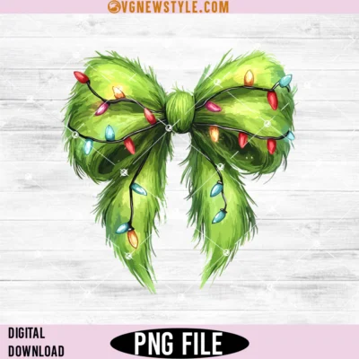 Grinchmas Coquette Bow PNG