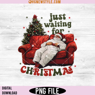 Just Waiting For Christmas Santa Claus Png