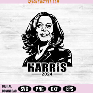 Kamala Harris Svg Silhouette, Vote Harris, Png, Dxf, Eps, Instant Download