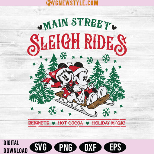 Main Street Sleigh Rides Svg