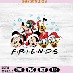 Mouse And Friends Christmas Svg Png