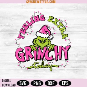 Pink Feeling Extra Grincy Today Svg, Png, Dxf, Eps, Instant Download