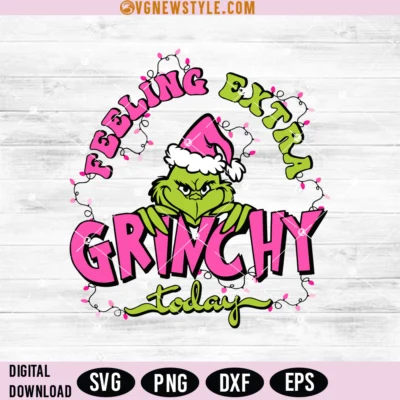 Pink Feeling Extra Grincy Today Svg