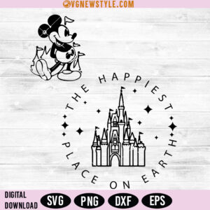 The Happiest Place One Earth SVG, Png, Dxf, Eps, Instant Download