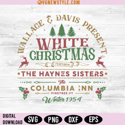 White Christmas Movie 1954 Svg, Png, Classic Holiday Movie Design 4 White Christmas Movie 1954 Svg
