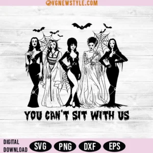Halloween You Can Sit With Us Svg, Png, Dxf, Eps, Instant Download
