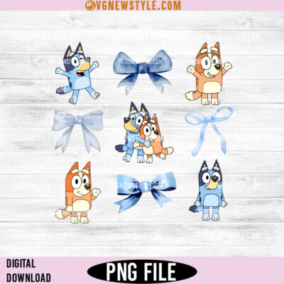 Bluey Coquette Bows Png