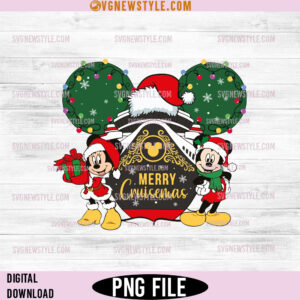 Disney Cruise Merry Christmas Png, Personalized Disney Gift, Instant Download