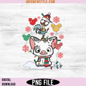 Disney Moana Hei Hei Christmas Png, Moana Christmas Png - Tropical Christmas Graphics