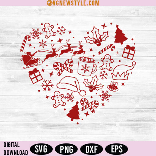 Funny Christmas Heart SVG