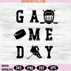 Game Day Hockey Vibes SVG, Hockey Night in Canada, Png Dxf