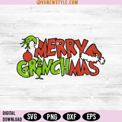 Grinch Grinchmas Svg Png, Grinch Face Cut File, Instant Download 4 Grinch Grinchmas Svg Png