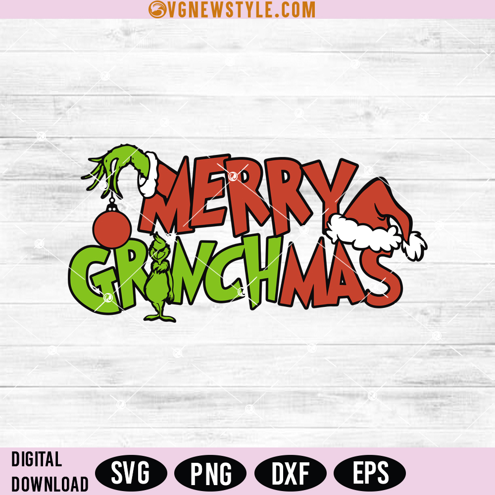 Grinch Grinchmas Svg Png, Grinch Face Cut File, Instant Download 1 Grinch Grinchmas Svg Png