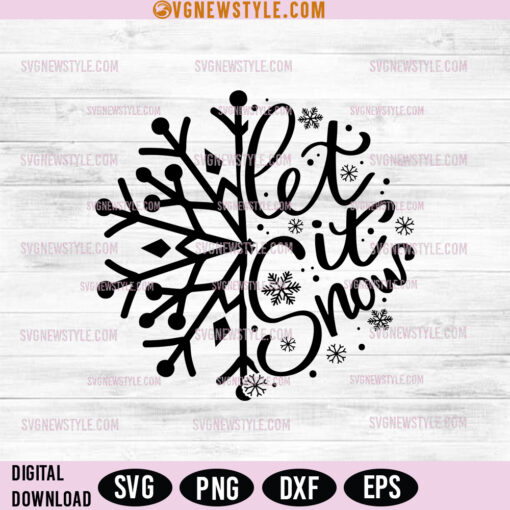 Let It Snow SVG Cut Files