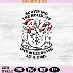 Melting Snowman Svg