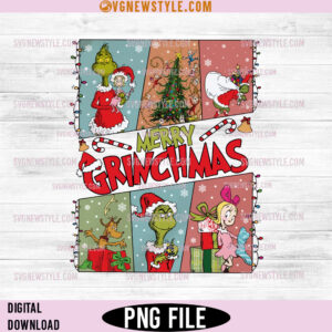 Funny Merry Grinchmas Png, Grinch Christmas Png, Humorous Holiday Design