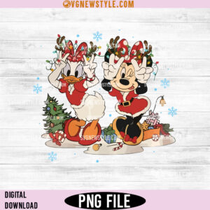 Minnie Daisy Christmas Png, Daisy Duck Christmas, Instant Download