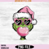 Pink Grichmas Christmas Blowing Bubble Png