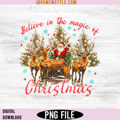 Believe in The Magic of Christmas Png