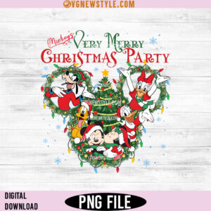 The Most Magical Place Christmas Squad PNG - Disney Characters Christmas, Instant Download