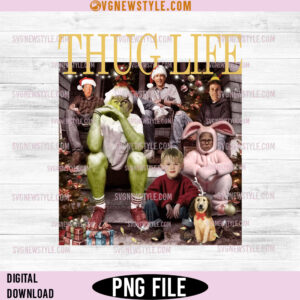 Thug Life Green Png, Thug Life Xmas Png, Sarcastic Meme Design, Instant Download