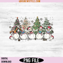 Vintage Mickey and friends Christmas tree Png