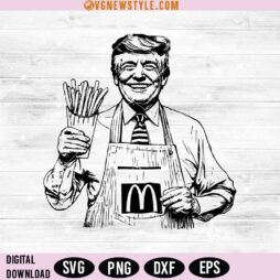 Vintage Funny Trump Fries SVG