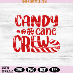 Candy Cane Crew SVG Png