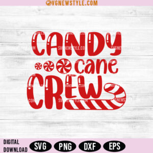 Candy Cane Crew SVG Png