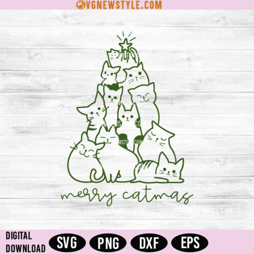 Cat Christmas SVG