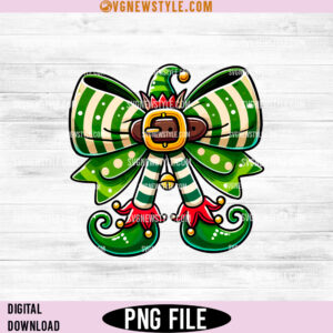 Christmas Coquette Elf bow Png - Adorable Christmas Design for Shirts & Gifts
