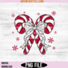 Coquette Glitter Christmas Candy Cane Png