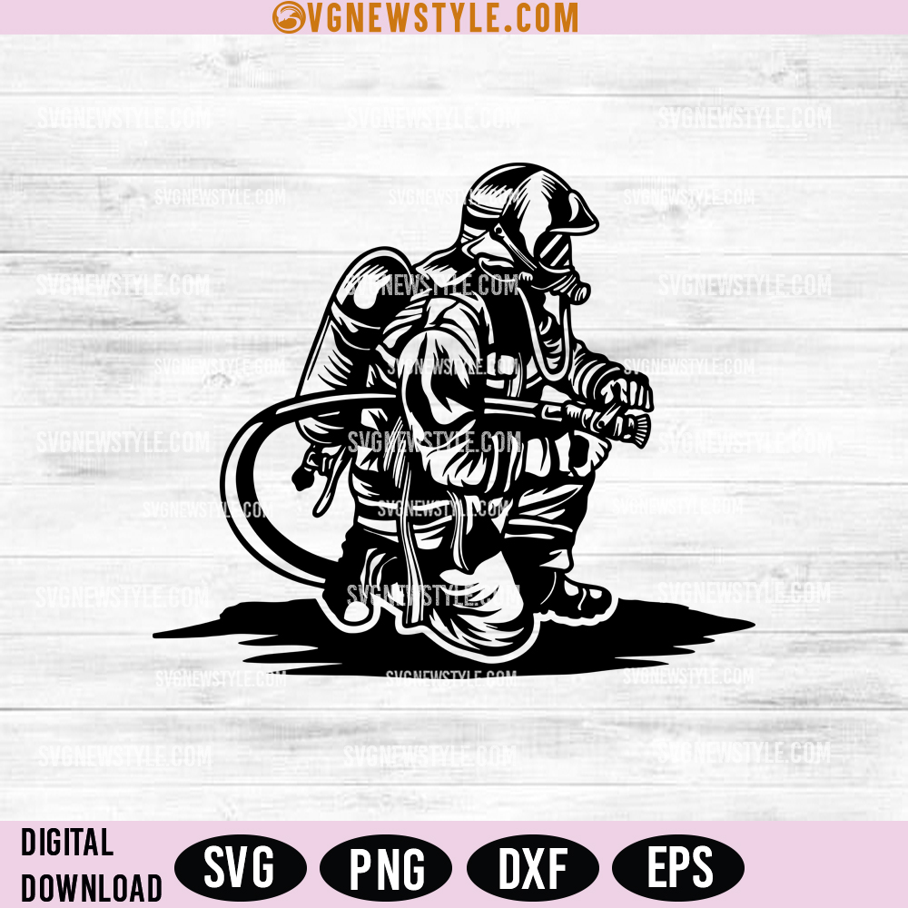 Fire Fighter Svg File, Fireman SVG – Instant Digital Downloads 1 Fire Fighter Svg File