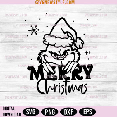 Grinch Merry Christmas Svg