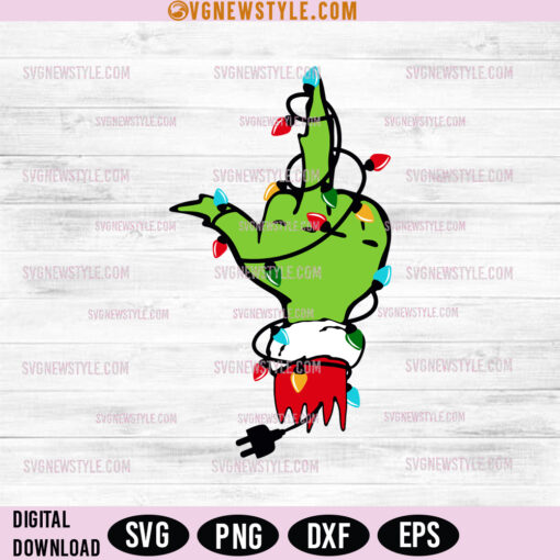 Grinch middle finger SVG files