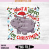 Hippopotamus Christmas Png