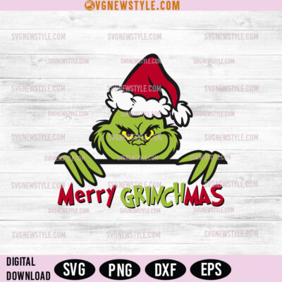 Merry Grinchmas Sign Cut File Svg