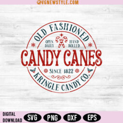 Olde Fashioned Candy Canes Svg