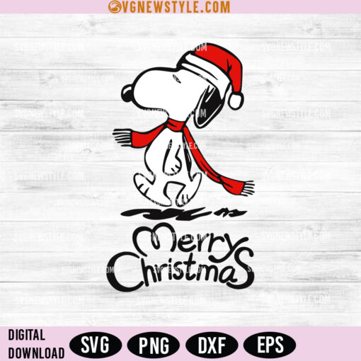 Snoopy Christmas Svg