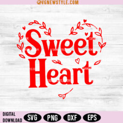 Valentines Sweet Heart Digital SVG