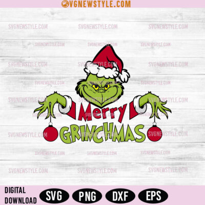 Grinch Christmas ornament SVG