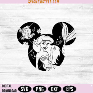 Ariel Little Mermaid SVG