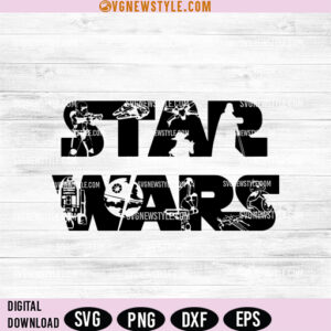 Classic Star Wars Logo SVG, Png Dxf &ndash; Digital Download for Crafts