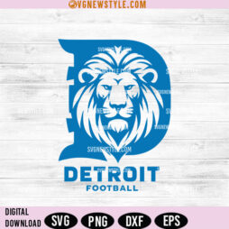 Detroit Football Sports Svg