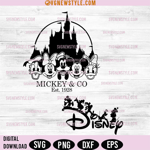 Cartoon Characters SVG, Mickey Mouse SVG, Instant Download 1 Cartoon Characters SVG